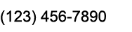 (123) 456 7890 